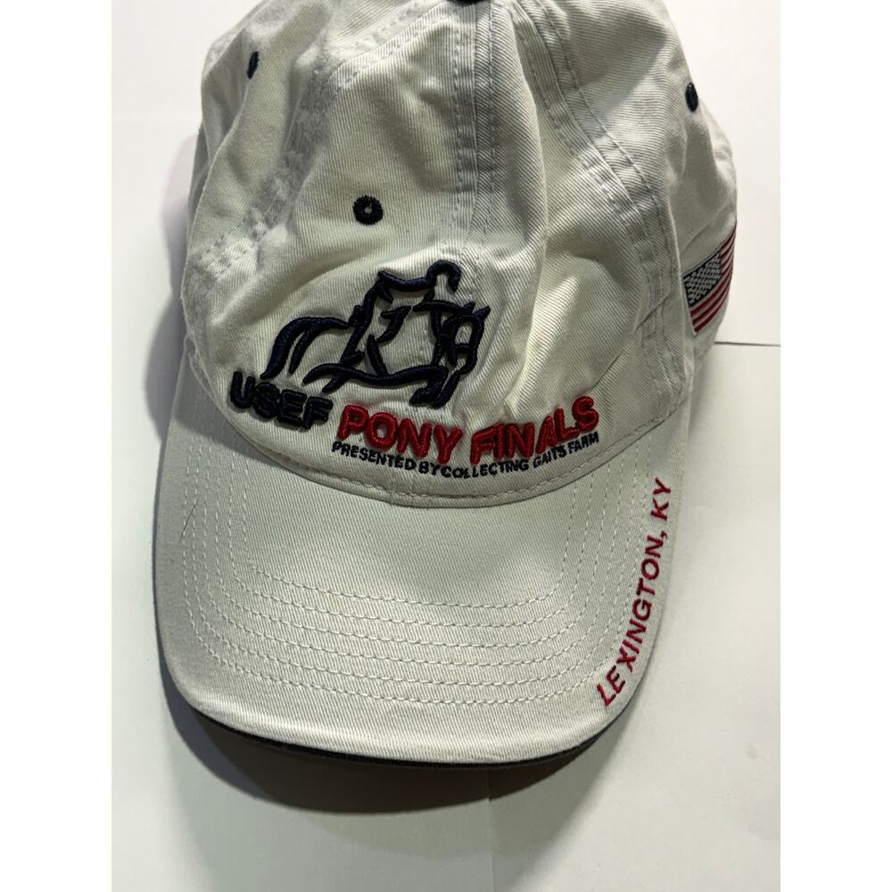 US Equestrian USEF Pony Finals Lexington KY White Baseball Hat (OSFM)